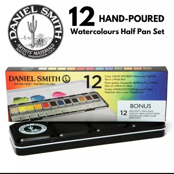 Daniel Smith + Winsor & Newton Watercolor Paint Sets Bundled w/ 10 Paintbrushes - Picture 4 of 16